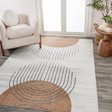 Kallax Geometric Modern Low-Pile Machine-Washable Area Rug