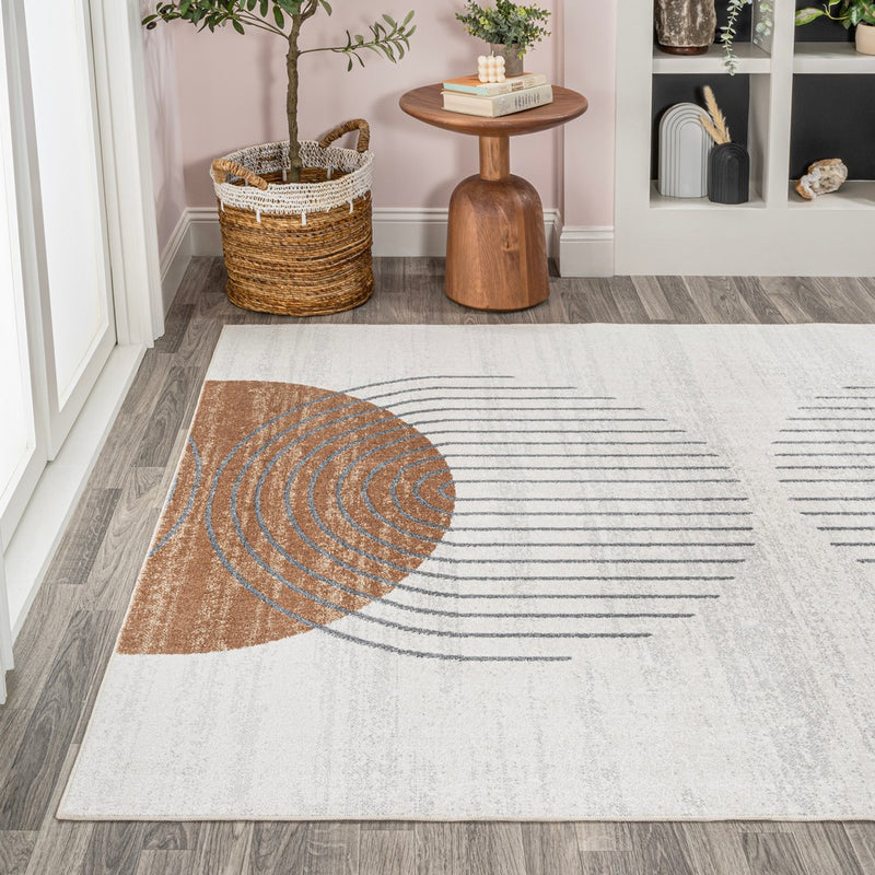 Kallax Geometric Modern Low-Pile Machine-Washable Area Rug