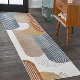 Arches Contemporary Minimalist Machine-washable Area Rug