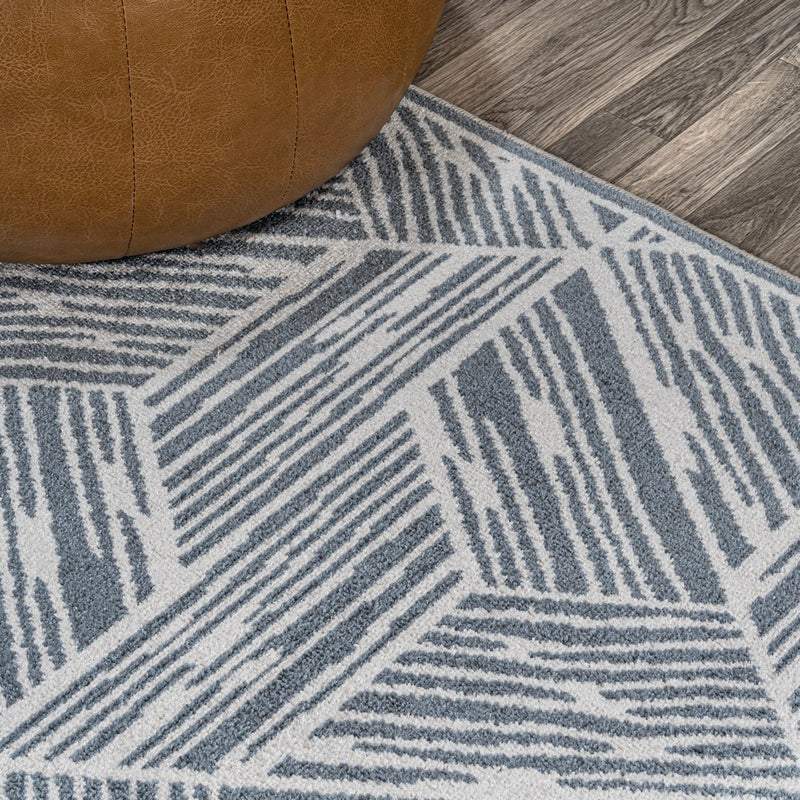 Vector Modern Coastal Geometric Machine-washable Area Rug