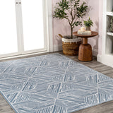 Vector Modern Coastal Geometric Machine-washable Area Rug