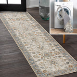 Hiero Persian Border Low-Pile Machine-Washable Area Rug