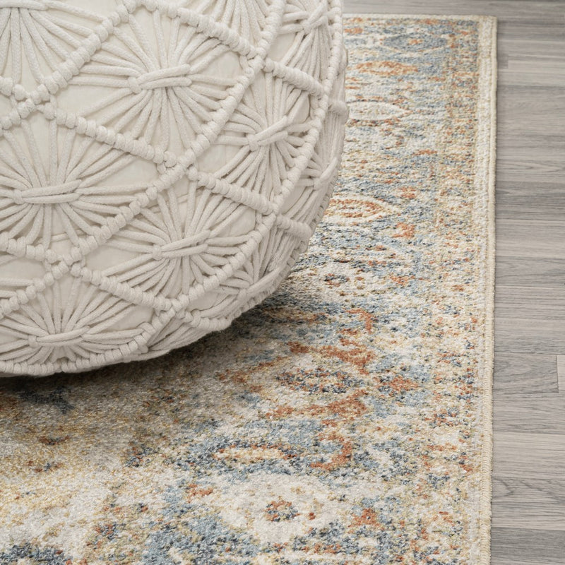 Hiero Persian Border Low-Pile Machine-Washable Area Rug