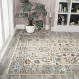 Hiero Persian Border Low-Pile Machine-Washable Area Rug