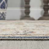 Keesha Bold Distressed Medallion Low-Pile Machine-Washable Area Rug
