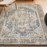 Keesha Bold Distressed Medallion Low-Pile Machine-Washable Area Rug