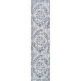 Keesha Bold Distressed Medallion Low-Pile Machine-Washable Area Rug