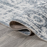 Keesha Bold Distressed Medallion Low-Pile Machine-Washable Area Rug
