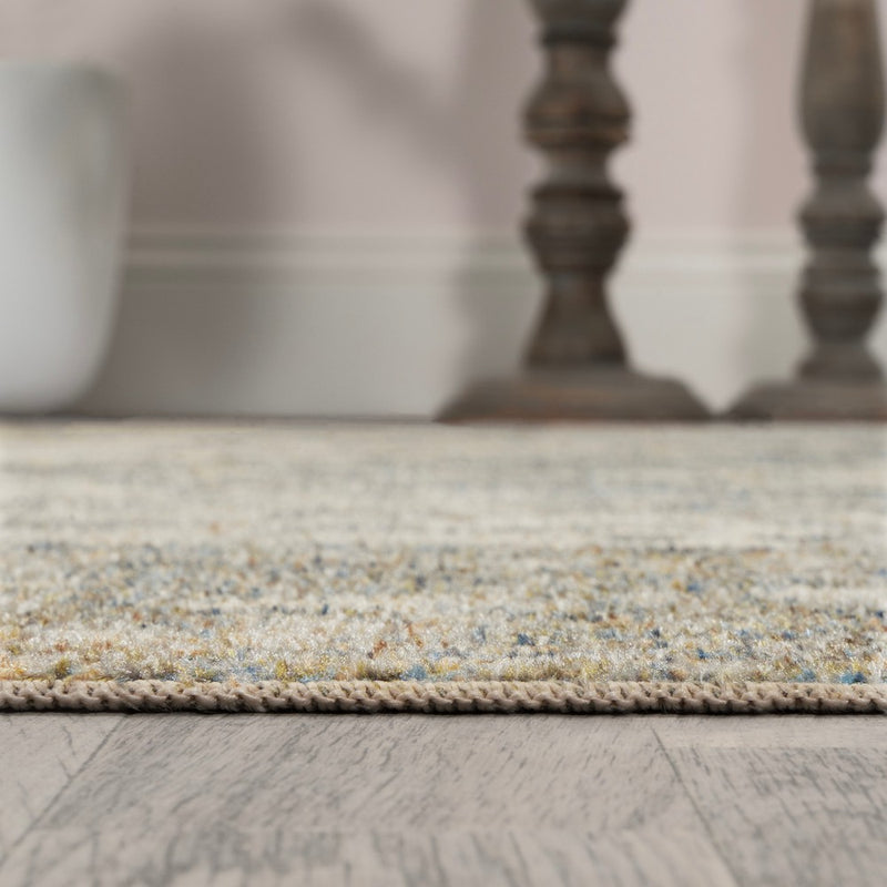 Pavel Distressed Medallion Low-Pile Machine-Washable Area Rug