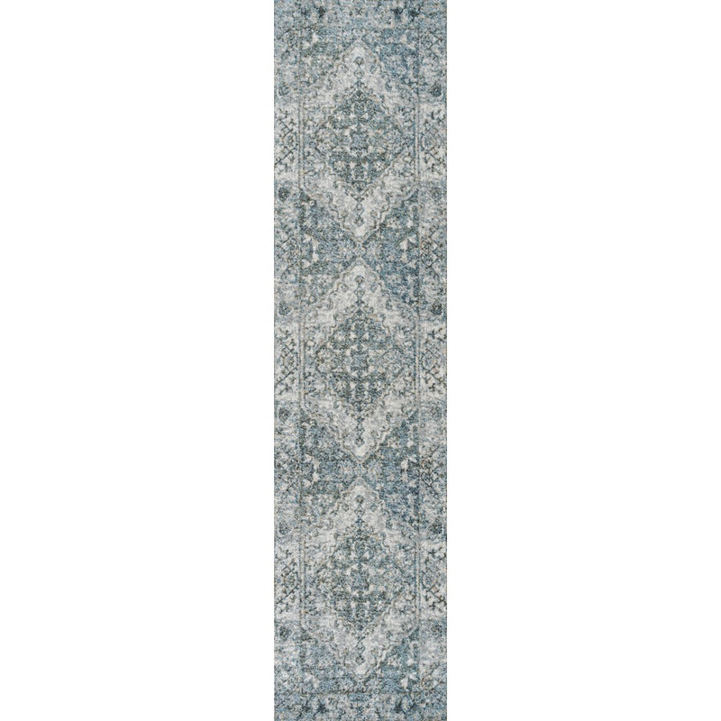 Pavel Distressed Medallion Low-Pile Machine-Washable Area Rug