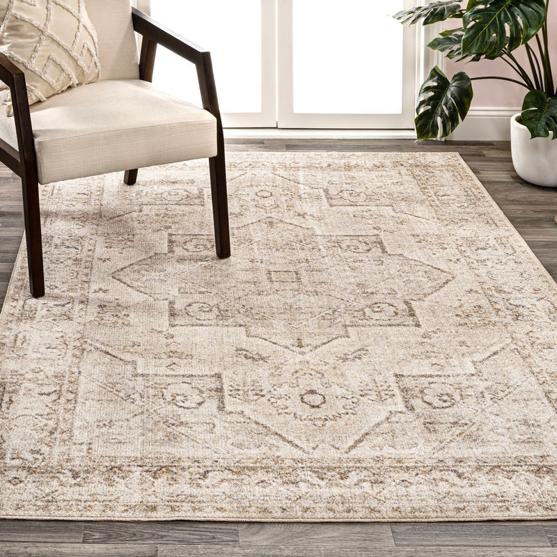 Koda Vintage Native American Medallion Machine-washable Area Rug