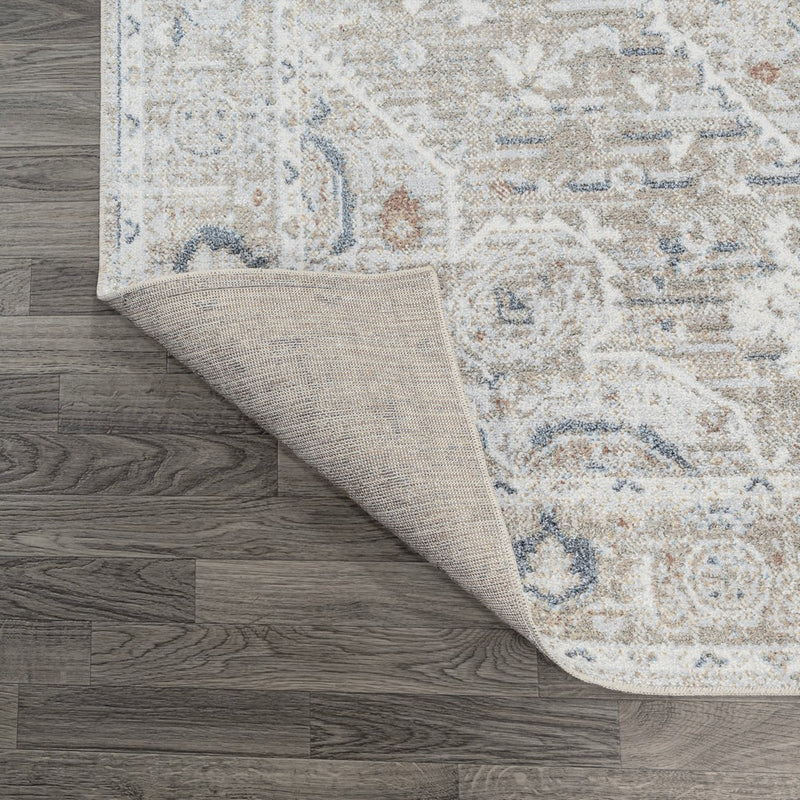 Shaii Global Medallion Low-Pile Machine-Washable Area Rug