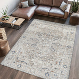 Shaii Global Medallion Low-Pile Machine-Washable Area Rug