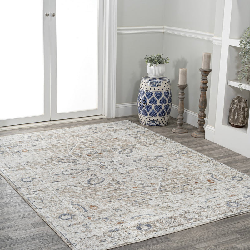 Shaii Global Medallion Low-Pile Machine-Washable Area Rug