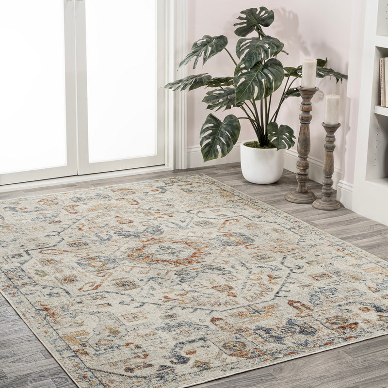 Shaemus Bohemian Medallion Low-Pile Machine-Washable Area Rug