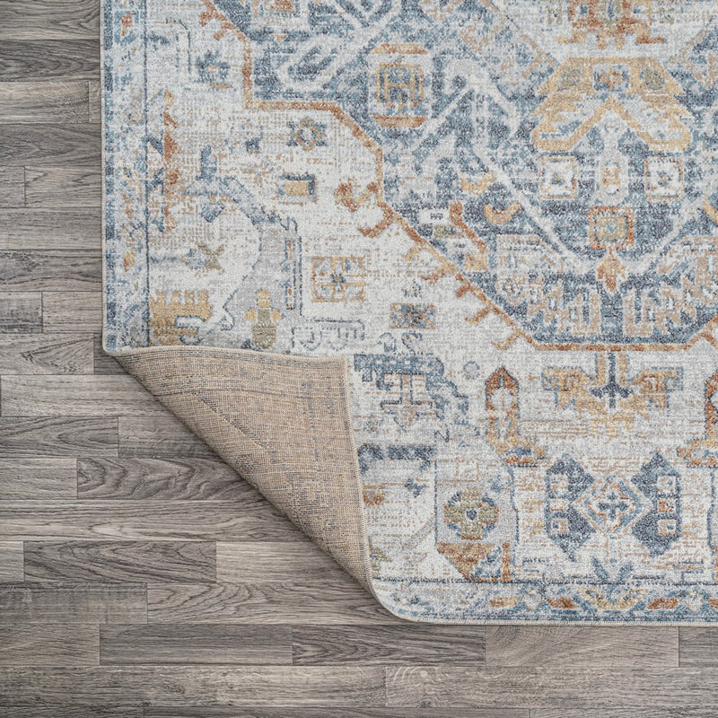 Shaemus Bohemian Medallion Low-Pile Machine-Washable Area Rug