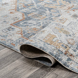 Shaemus Bohemian Medallion Low-Pile Machine-Washable Area Rug