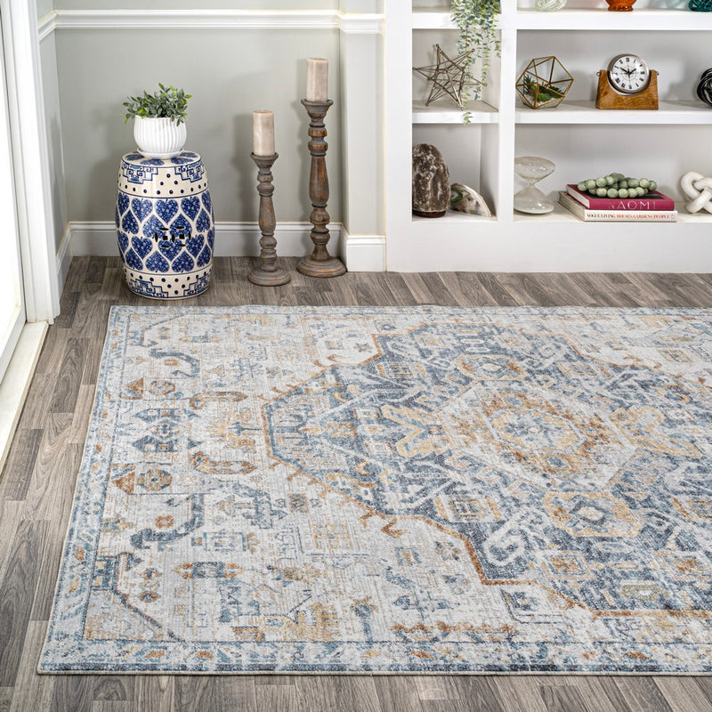 Shaemus Bohemian Medallion Low-Pile Machine-Washable Area Rug