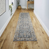 Brandy Rustic Border Low-Pile Machine-Washable Area Rug