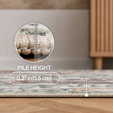 Superbia Boho Medallion Border Non-slip Machine-washable Area Rug