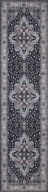 Superbia Boho Medallion Border Non-slip Machine-washable Area Rug