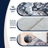 Superbia Boho Medallion Border Non-slip Machine-washable Area Rug