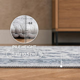 Superbia Boho Medallion Border Non-slip Machine-washable Area Rug
