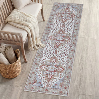 Superbia Boho Medallion Border Non-slip Machine-washable Area Rug