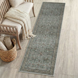 Subtlety Medallion All-over Floral Border Non-slip Machine-washable Area Rug