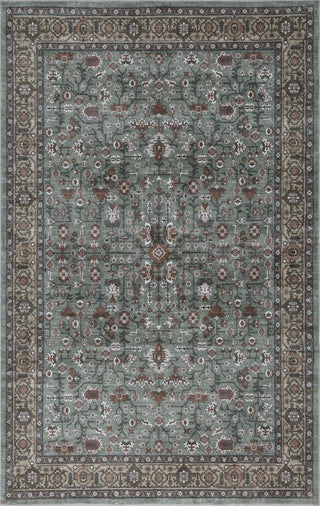 Subtlety Medallion All-over Floral Border Non-slip Machine-washable Area Rug