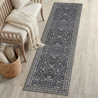 Subtlety Medallion All-over Floral Border Non-slip Machine-washable Area Rug
