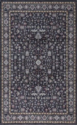 Subtlety Medallion All-over Floral Border Non-slip Machine-washable Area Rug