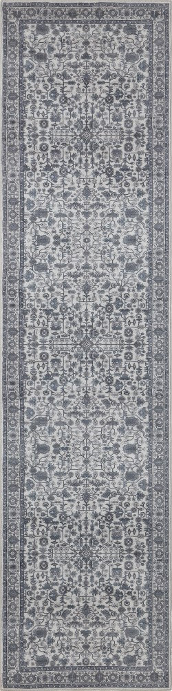 Subtlety Medallion All-over Floral Border Non-slip Machine-washable Area Rug
