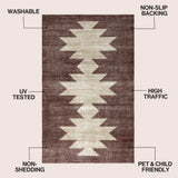 Peyton Minimalist Geometric Totem Non-slip Machine-washable Area Rug