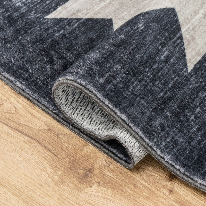 Peyton Minimalist Geometric Totem Non-slip Machine-washable Area Rug