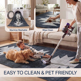 Peyton Minimalist Geometric Totem Non-slip Machine-washable Area Rug