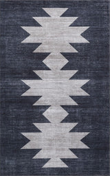 Peyton Minimalist Geometric Totem Non-slip Machine-washable Area Rug