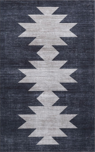 Peyton Minimalist Geometric Totem Non-slip Machine-washable Area Rug