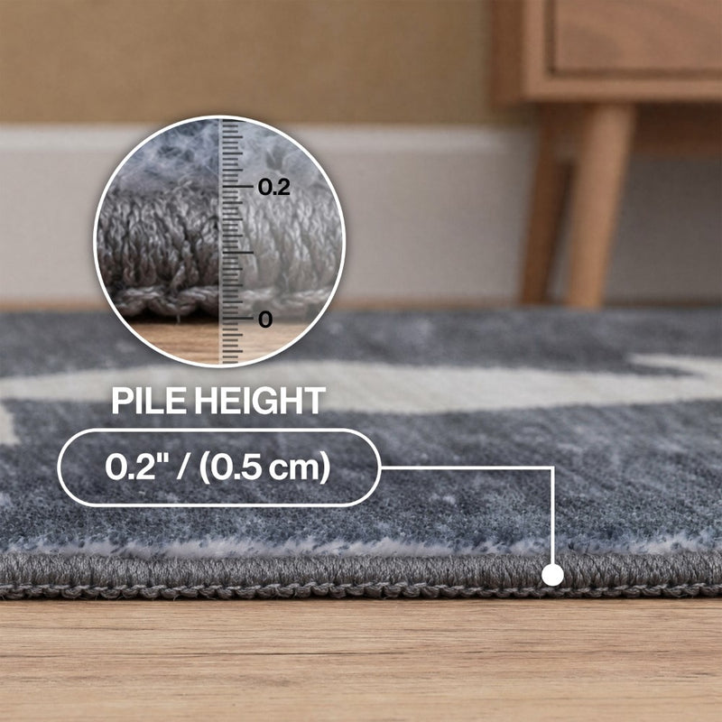 Peyton Minimalist Geometric Totem Non-slip Machine-washable Area Rug