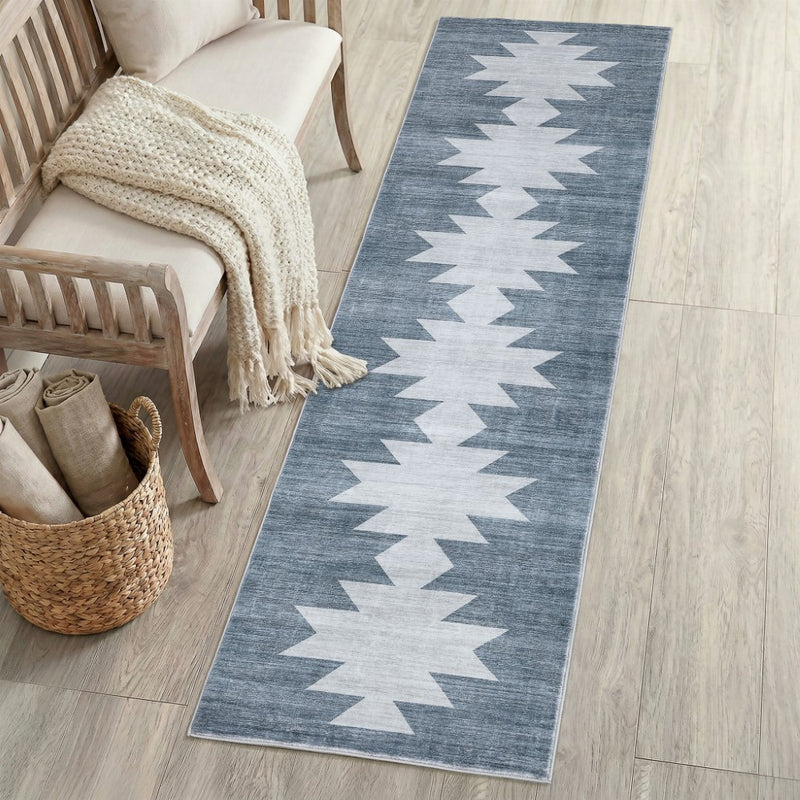 Peyton Minimalist Geometric Totem Non-slip Machine-washable Area Rug