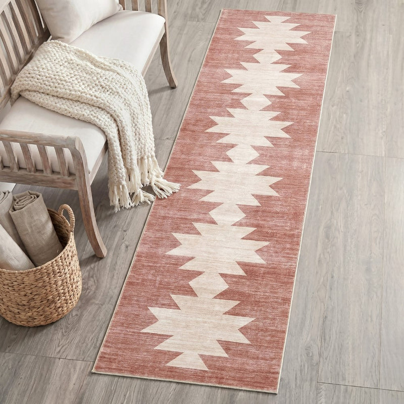 Peyton Minimalist Geometric Totem Non-slip Machine-washable Area Rug