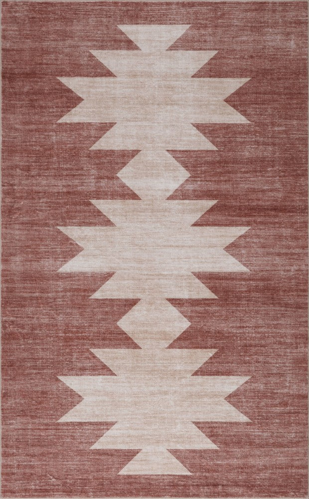 Peyton Minimalist Geometric Totem Non-slip Machine-washable Area Rug