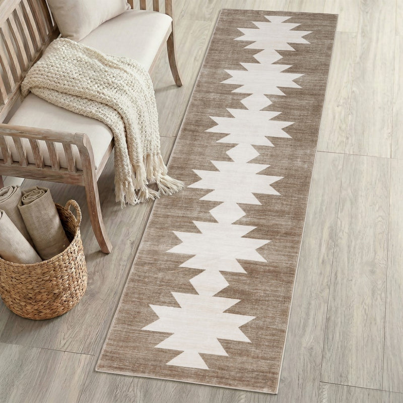 Peyton Minimalist Geometric Totem Non-slip Machine-washable Area Rug