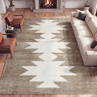 Peyton Minimalist Geometric Totem Non-slip Machine-washable Area Rug
