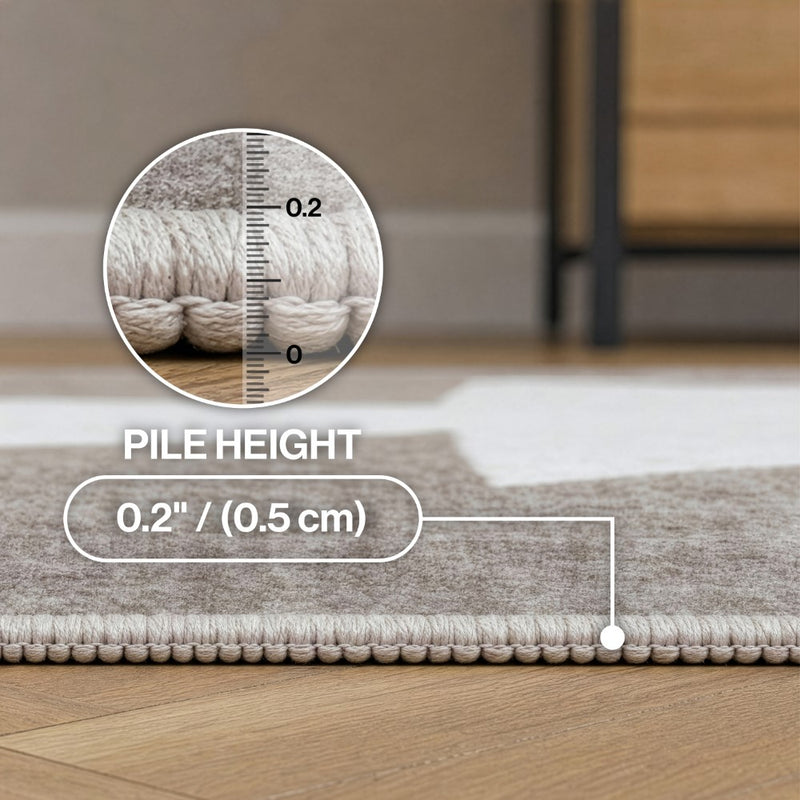 Peyton Minimalist Geometric Totem Non-slip Machine-washable Area Rug