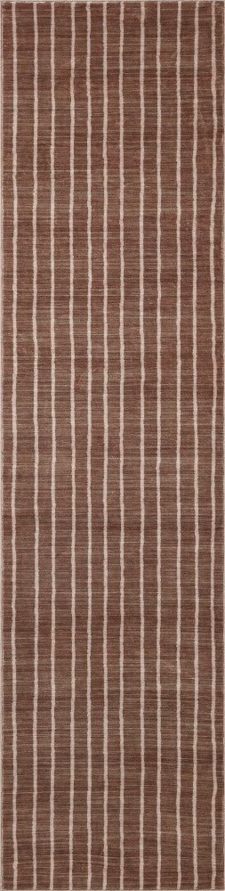 Orton Distressed Ticking Stripe Non-slip Machine-washable Area Rug