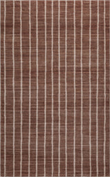 Orton Distressed Ticking Stripe Non-slip Machine-washable Area Rug