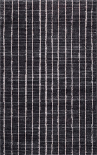 Orton Distressed Ticking Stripe Non-slip Machine-washable Area Rug