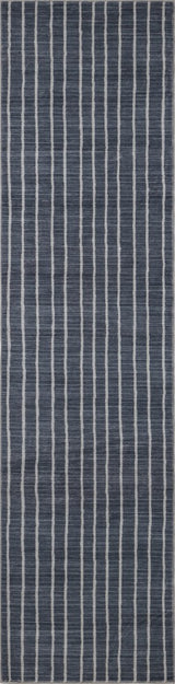 Orton Distressed Ticking Stripe Non-slip Machine-washable Area Rug