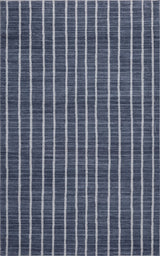 Orton Distressed Ticking Stripe Non-slip Machine-washable Area Rug